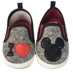 Disney Gray and Red Slippers for Cozy Comfort